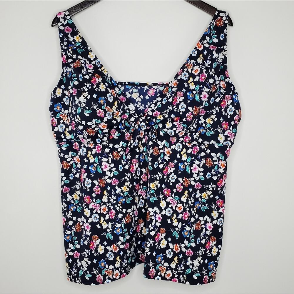Swim Solutions Vintage Daisy Tankini Top